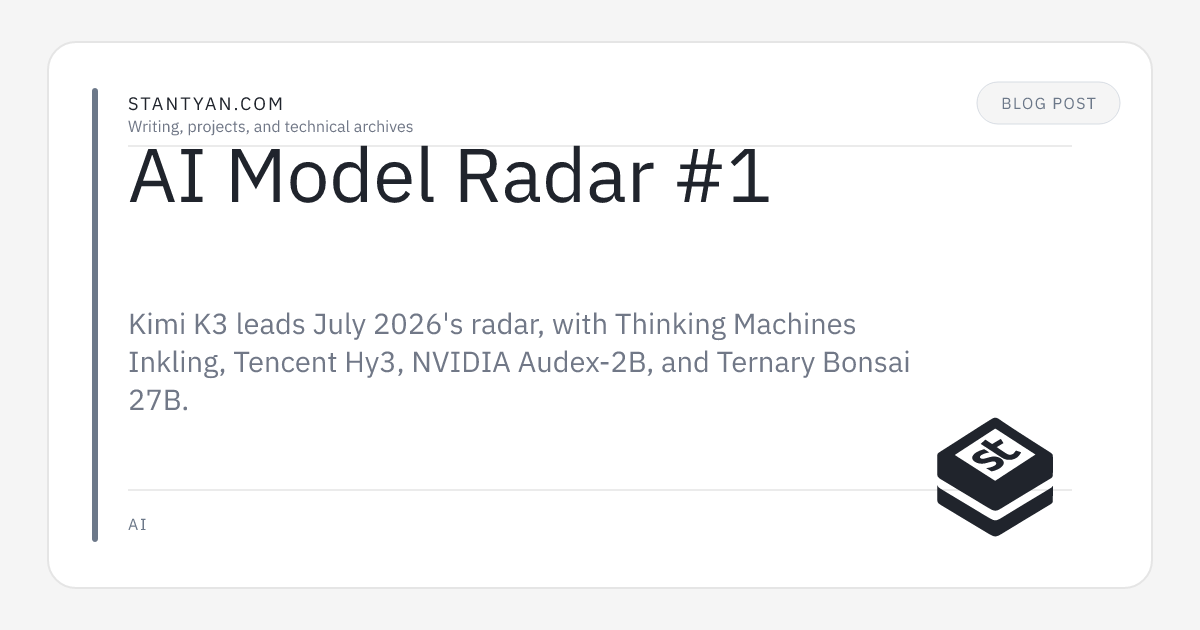 AI Model Radar #1